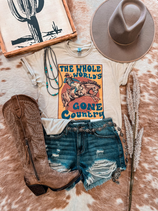 Gone Country Tee (Sand) - The Vintage Emmie