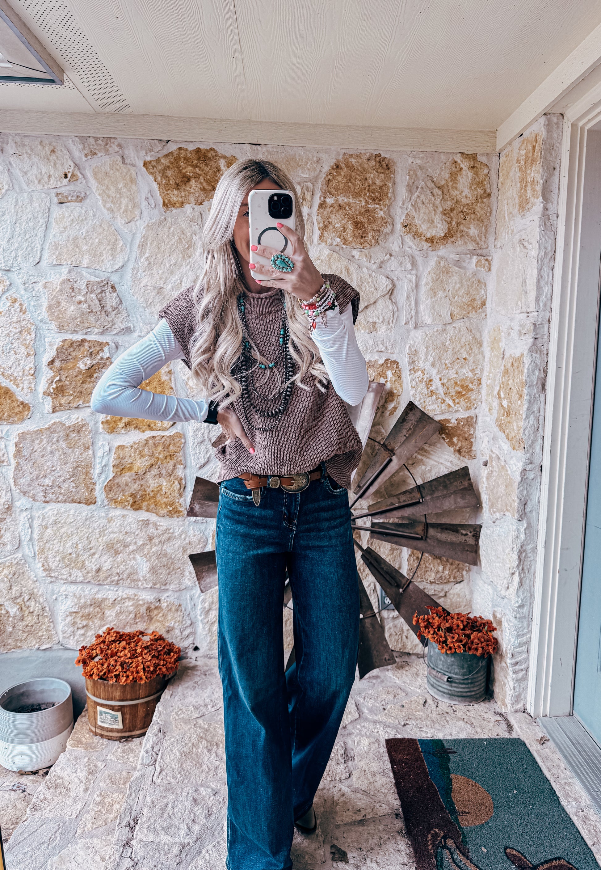 The Concan Oversized Sweater Vest (Brown) - The Vintage Emmie