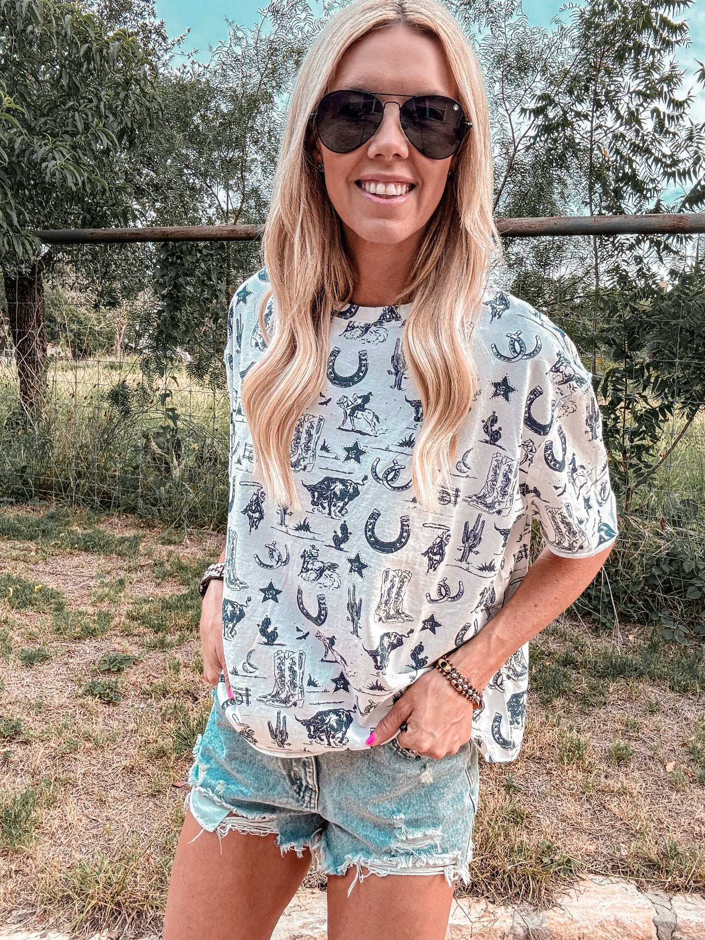 The Warrenton Western Top (White) - The Vintage Emmie