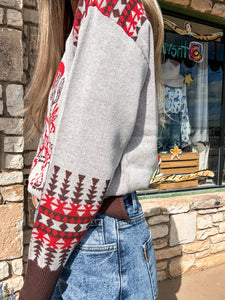 The Cowboy Bronc Sweater (Red)