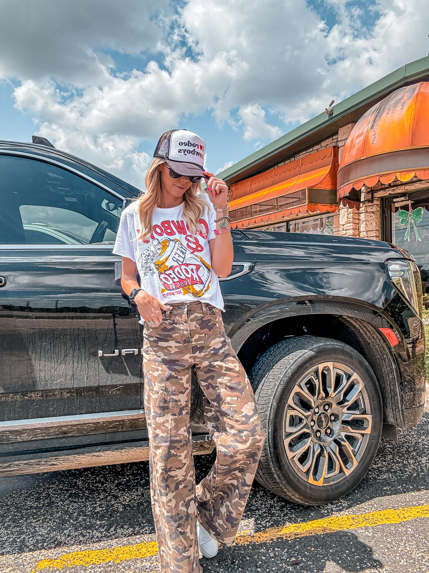The Junction Wide Leg Camo Jeans - The Vintage Emmie