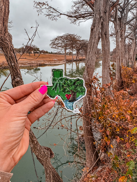 Texas Heart Die Cut Sticker - The Vintage Emmie