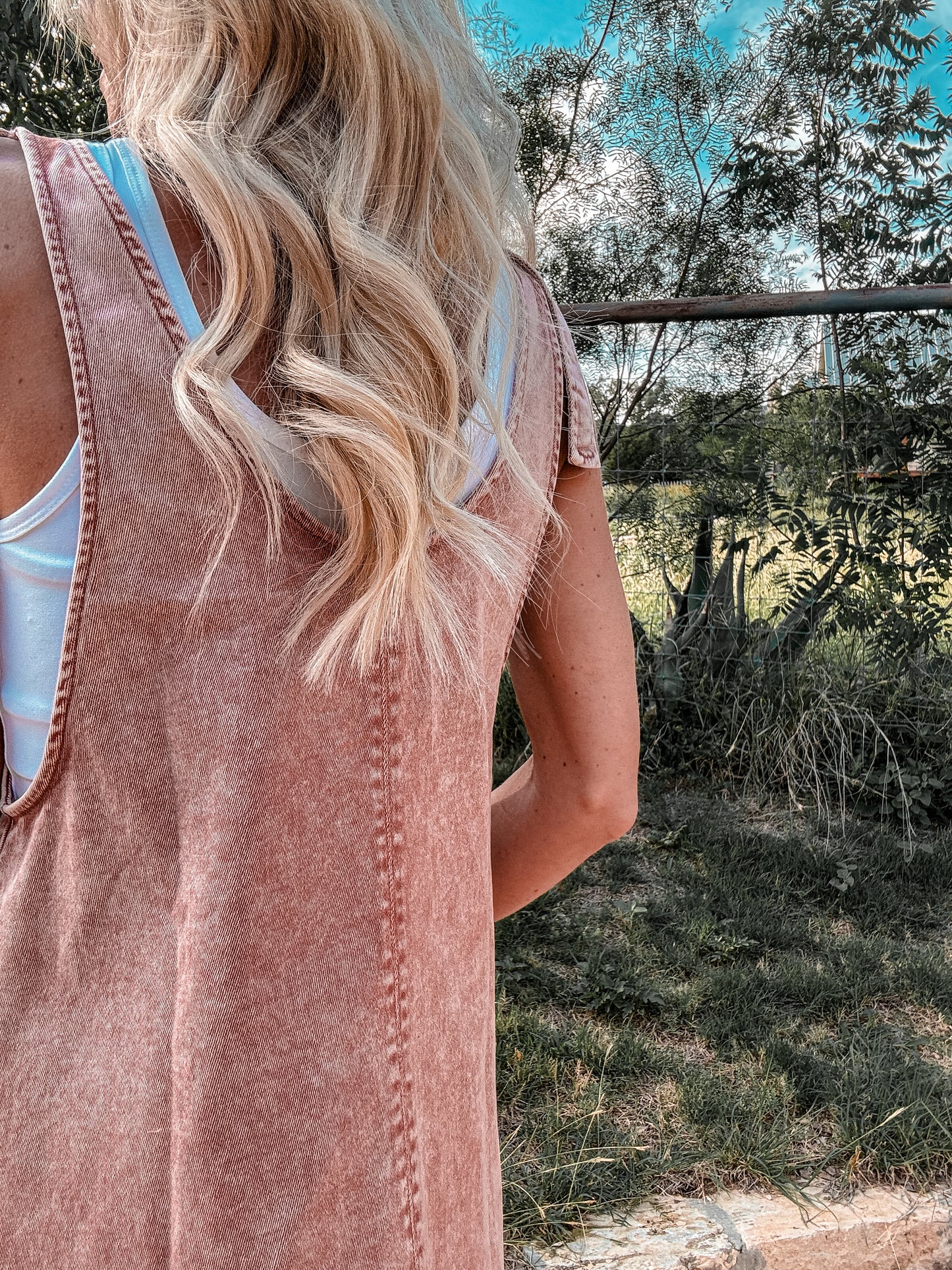 The Dixieland Overall Dress (Clay) - The Vintage Emmie