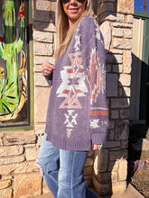 The Reagan Aztec Cardigan (Blue)