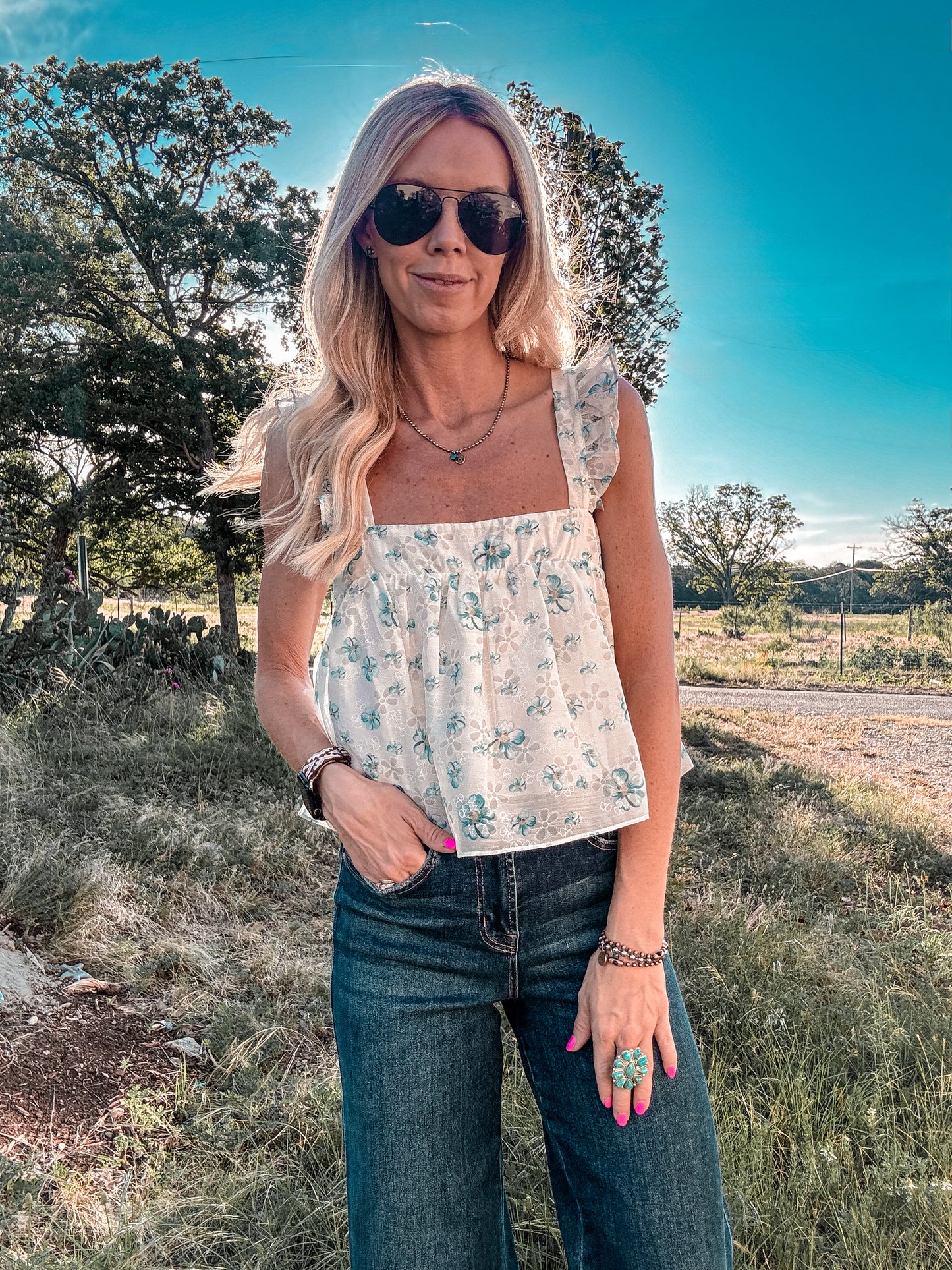 The Slaton Floral Top - The Vintage Emmie