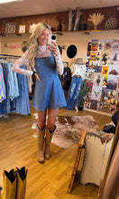 The Dubina Denim Tie Mini Dress (Denim)