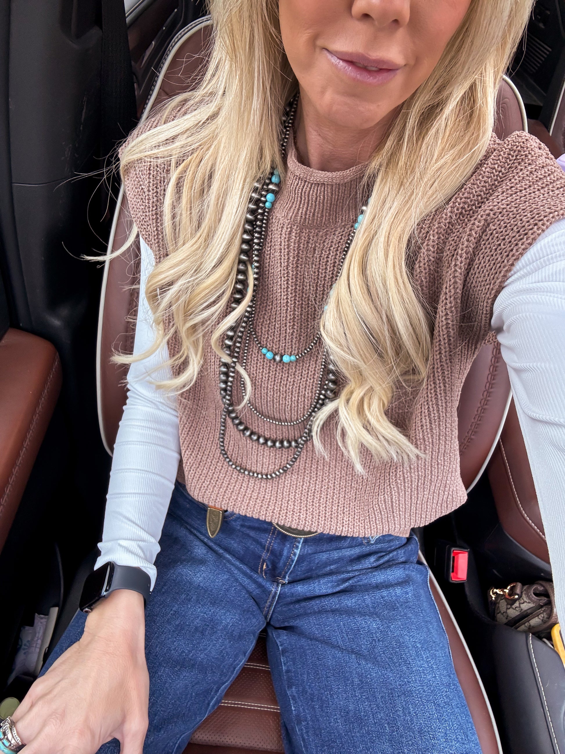 The Concan Oversized Sweater Vest (Brown) - The Vintage Emmie