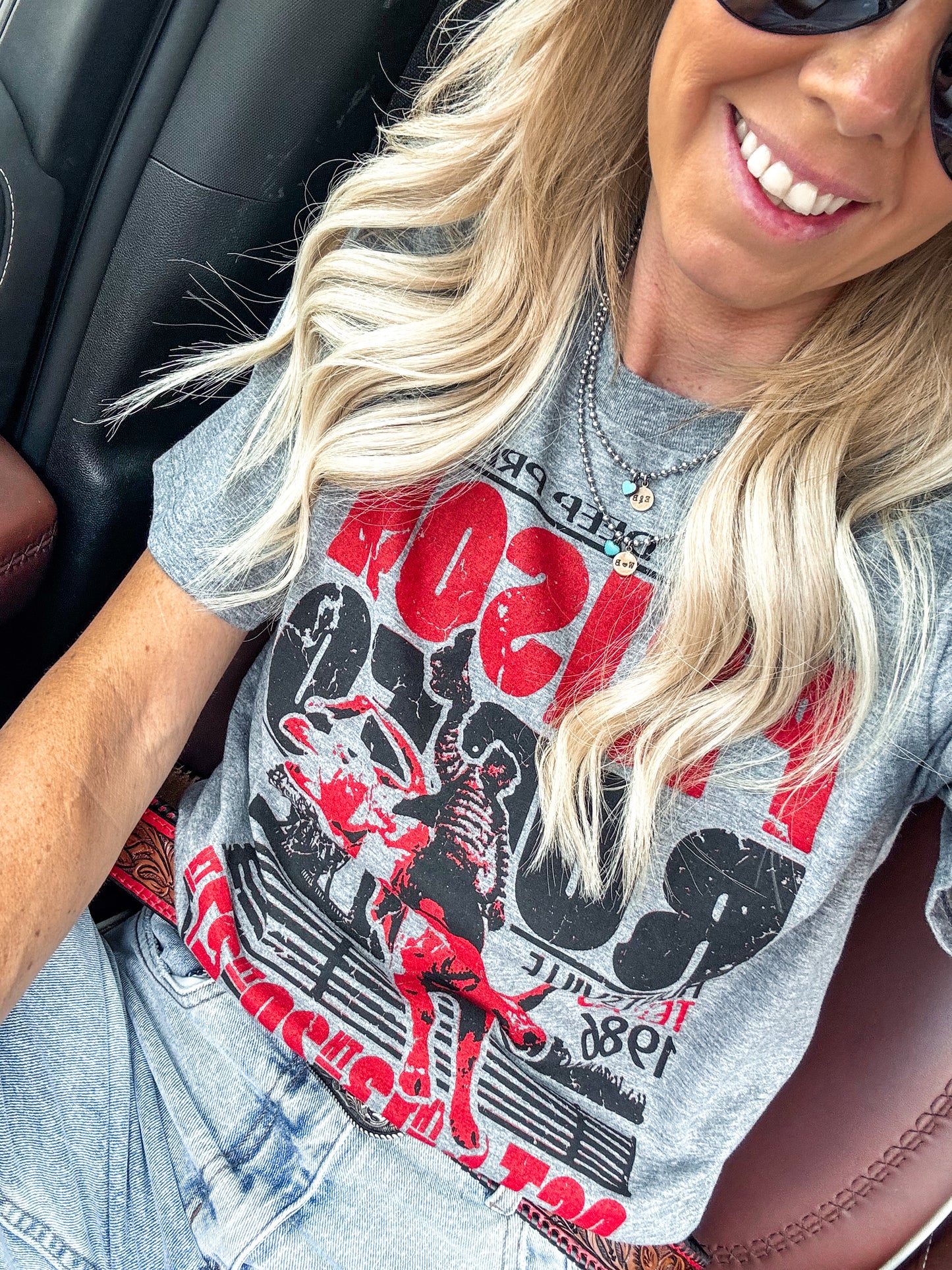 Prison Rodeo Graphic Tee (Grey) - The Vintage Emmie