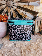 The Concan Soft Pack Cooler (Turquoise & Leopard)