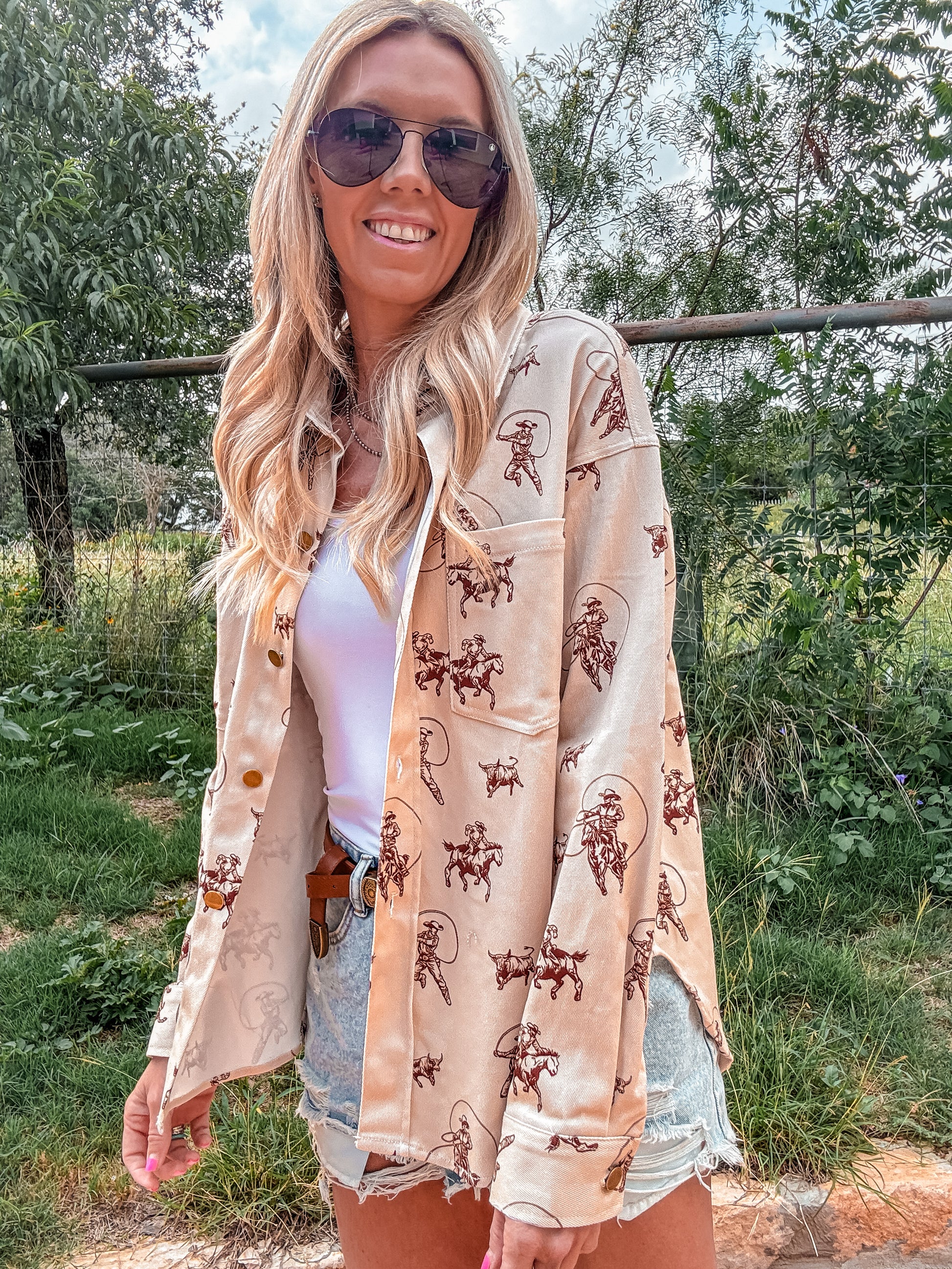 The Weimar Western Button Down (Cream) - The Vintage Emmie