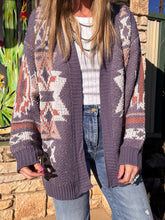 The Reagan Aztec Cardigan (Blue)