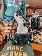 The Blue Ridge Cowhide Backpack (White & Black) - The Vintage Emmie