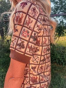 The Booker Western Vintage Polo (Brown)