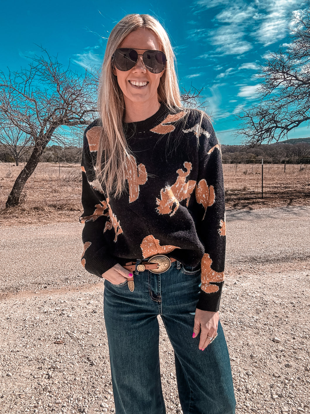 The Fowler Cowboy Sweater (Black)