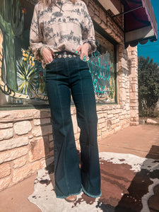 The Oriana Trouser Wide Leg Jeans (Dark Wash)