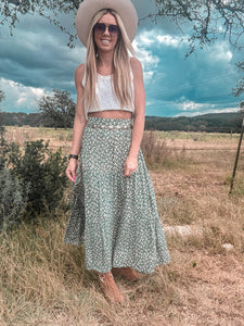 The Copano Cactus Skirt (Green)