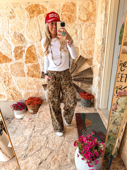 The Carmine Camo Pants - The Vintage Emmie
