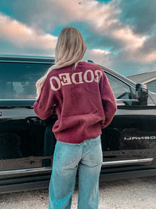 The Socorro Rodeo Sweater (Wine) - The Vintage Emmie