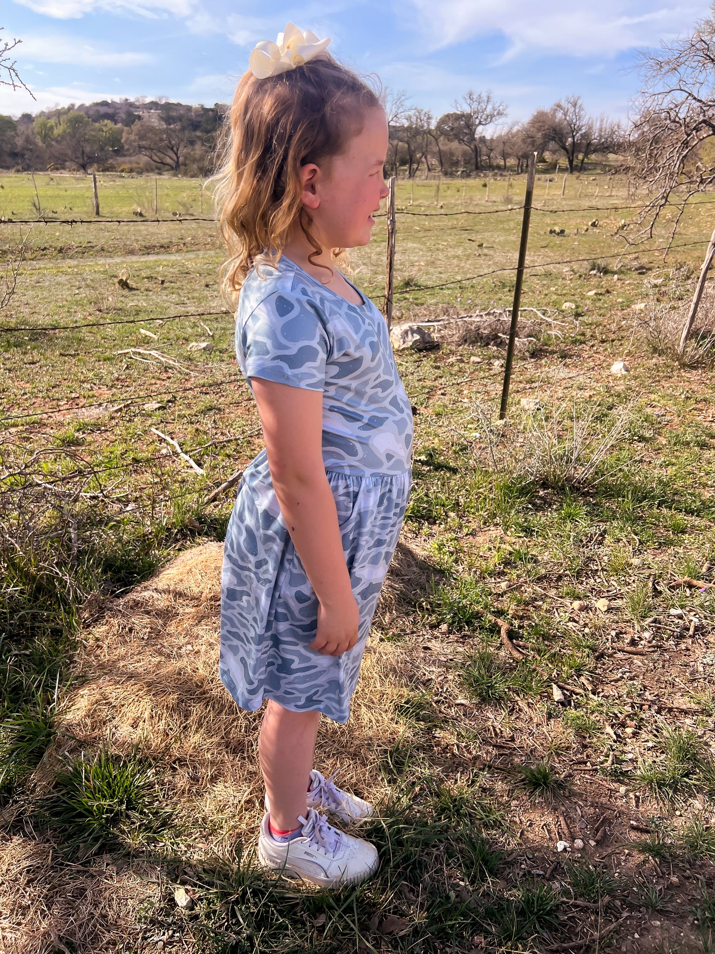 Burlebo Youth Seaside Camo Dress (Girls) - The Vintage Emmie