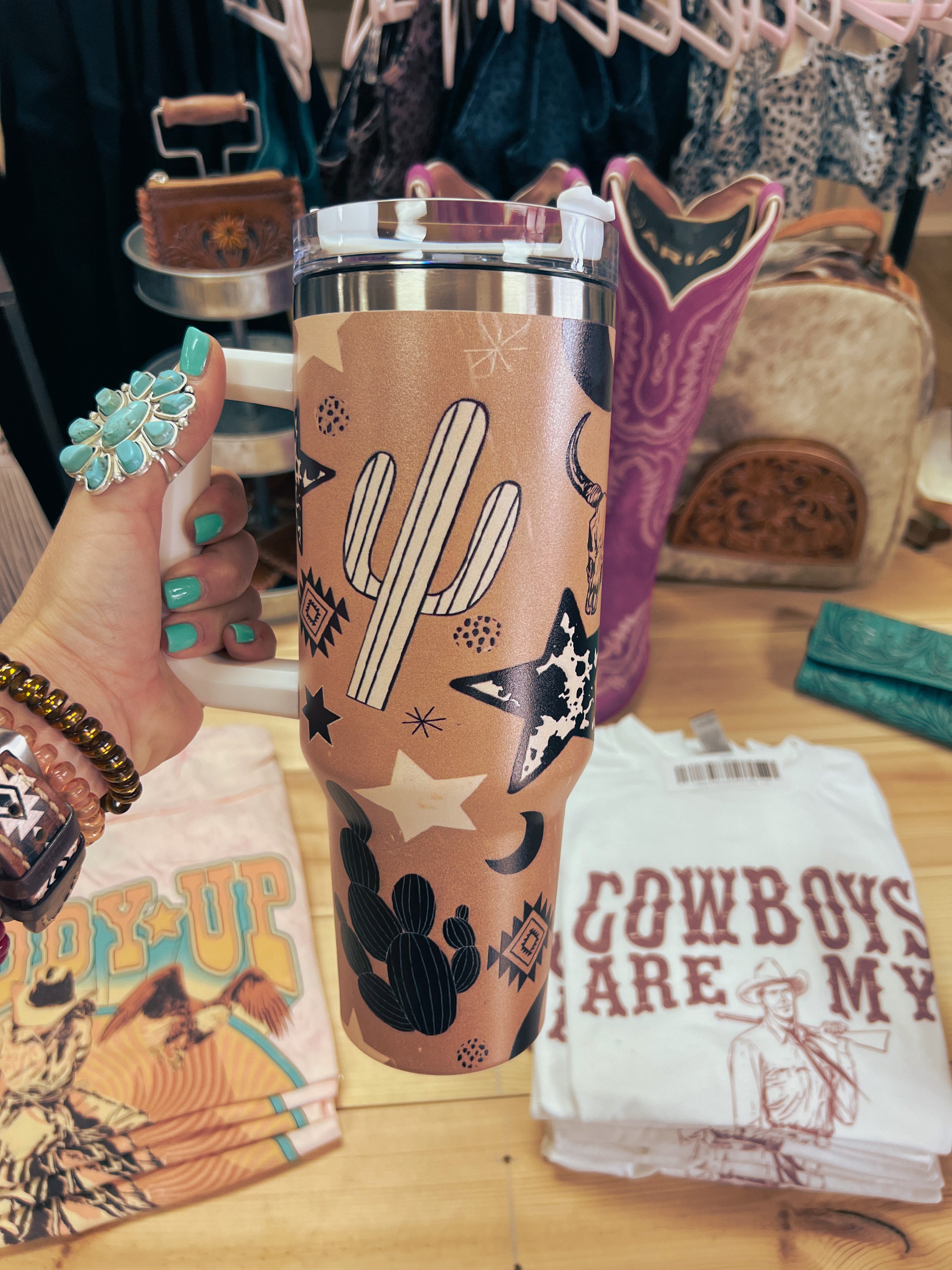 Western Small Town Collage tumbler