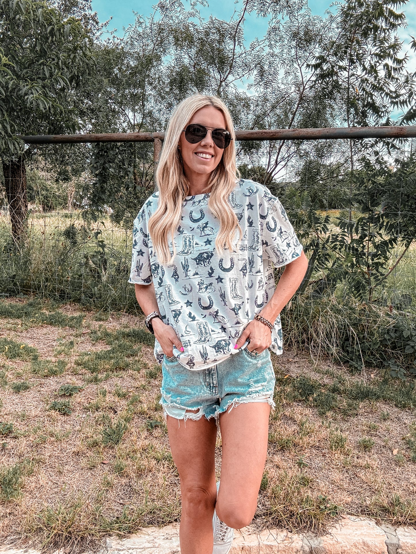 The Warrenton Western Top (White) - The Vintage Emmie