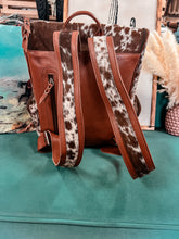 The Blue Ridge Cowhide Backpack (Tan & White)