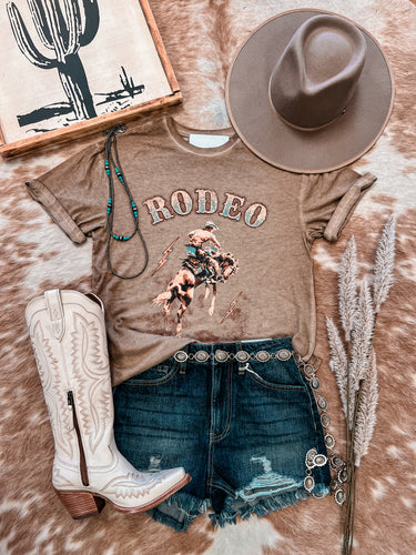 Rodeo Cowboy Mineral Wash Tee (Taupe)