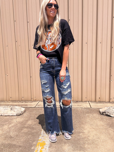 The Calloway Distressed High Rise Jeans