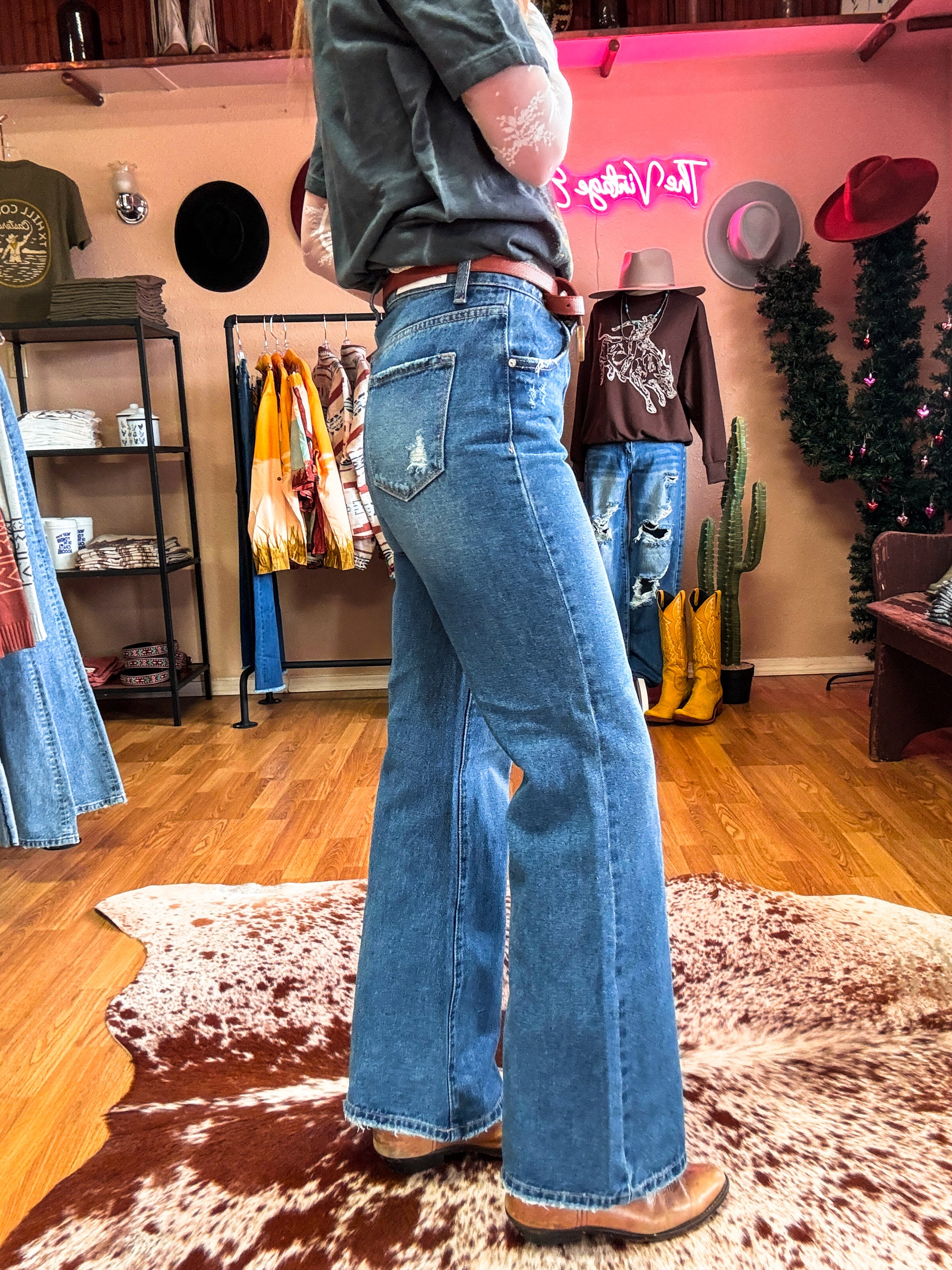 The Talco High Rise Bootcut Jeans - The Vintage Emmie
