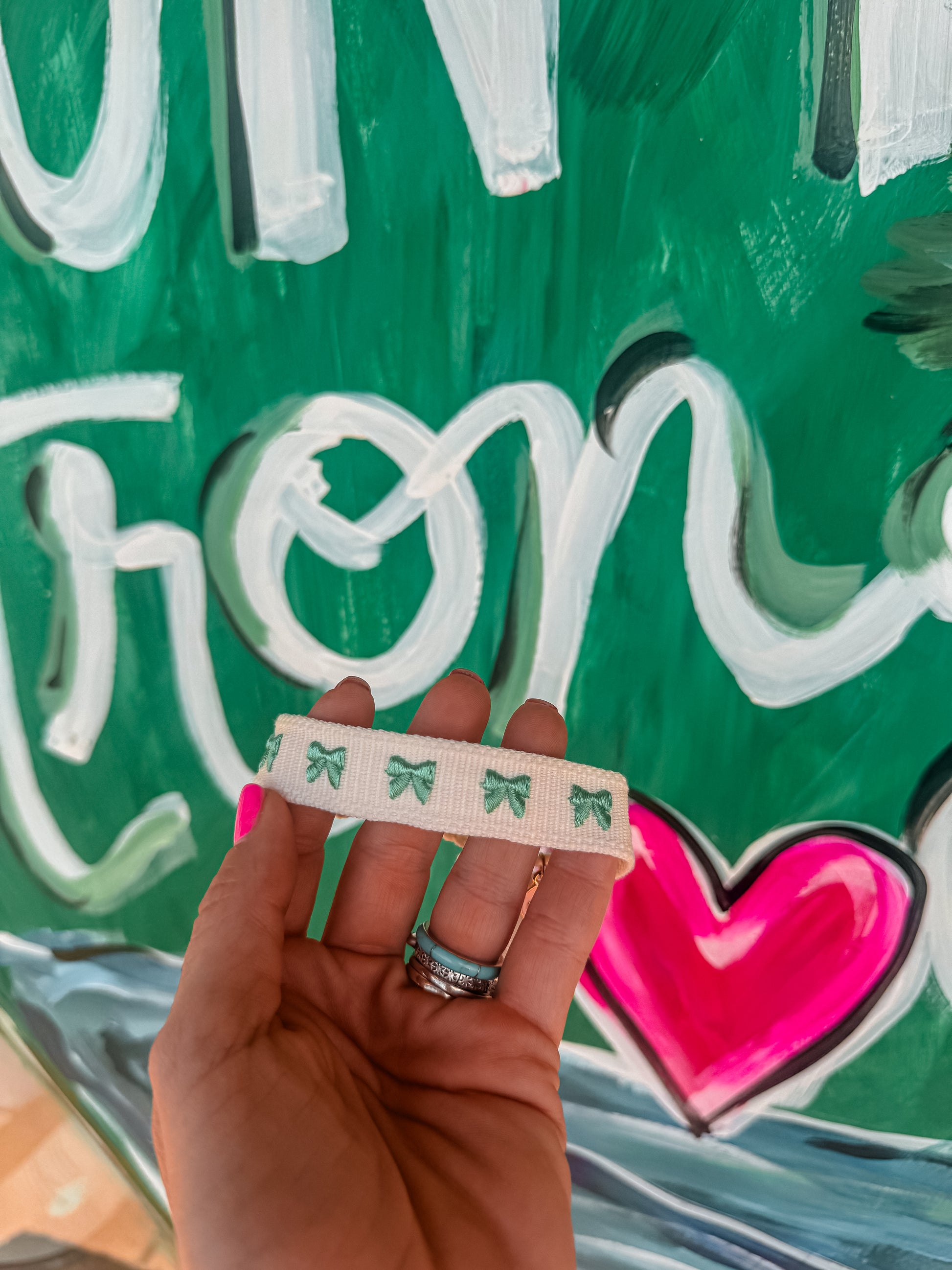 Mint Green Bows Bracelet - The Vintage Emmie