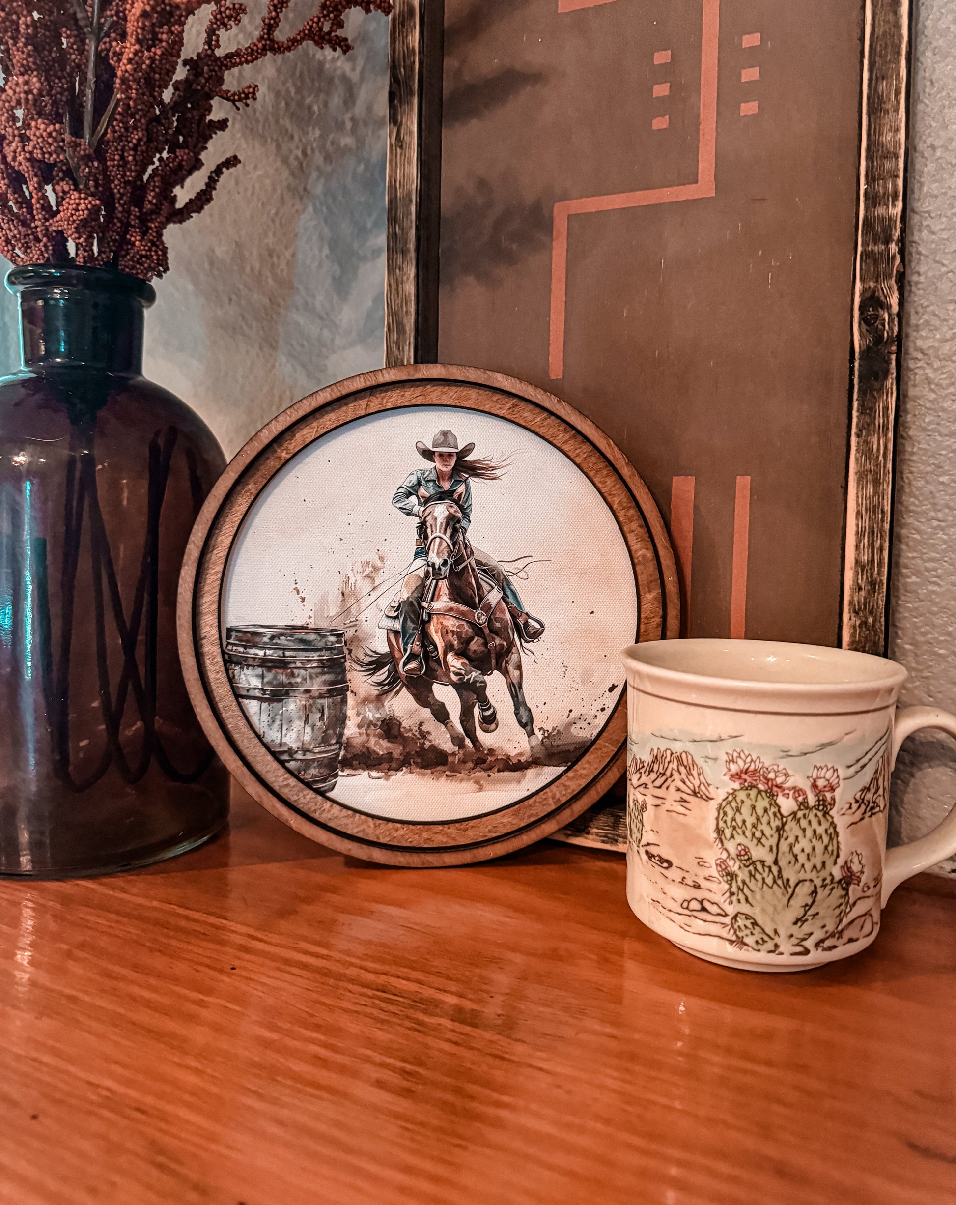 Barrel Racer Picture (Round) - The Vintage Emmie