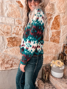 Ariat Berber Snap Front Sweatshirt (Plainview Print)