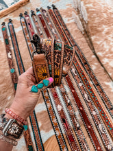 Tooled Leather Purse Strap (Cactus & Sunflower)