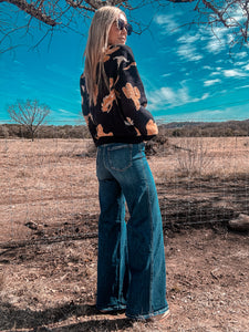 The Hawley Wide Leg Jeans (Dark Wash)