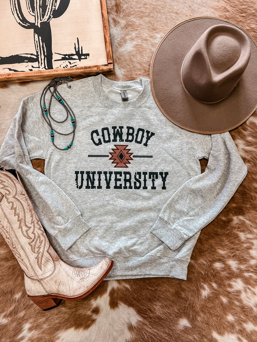 Cowboy University Sweatshirt (Ash)