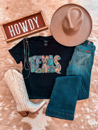 The All Things Texas Tee By Callie Ann (Black)