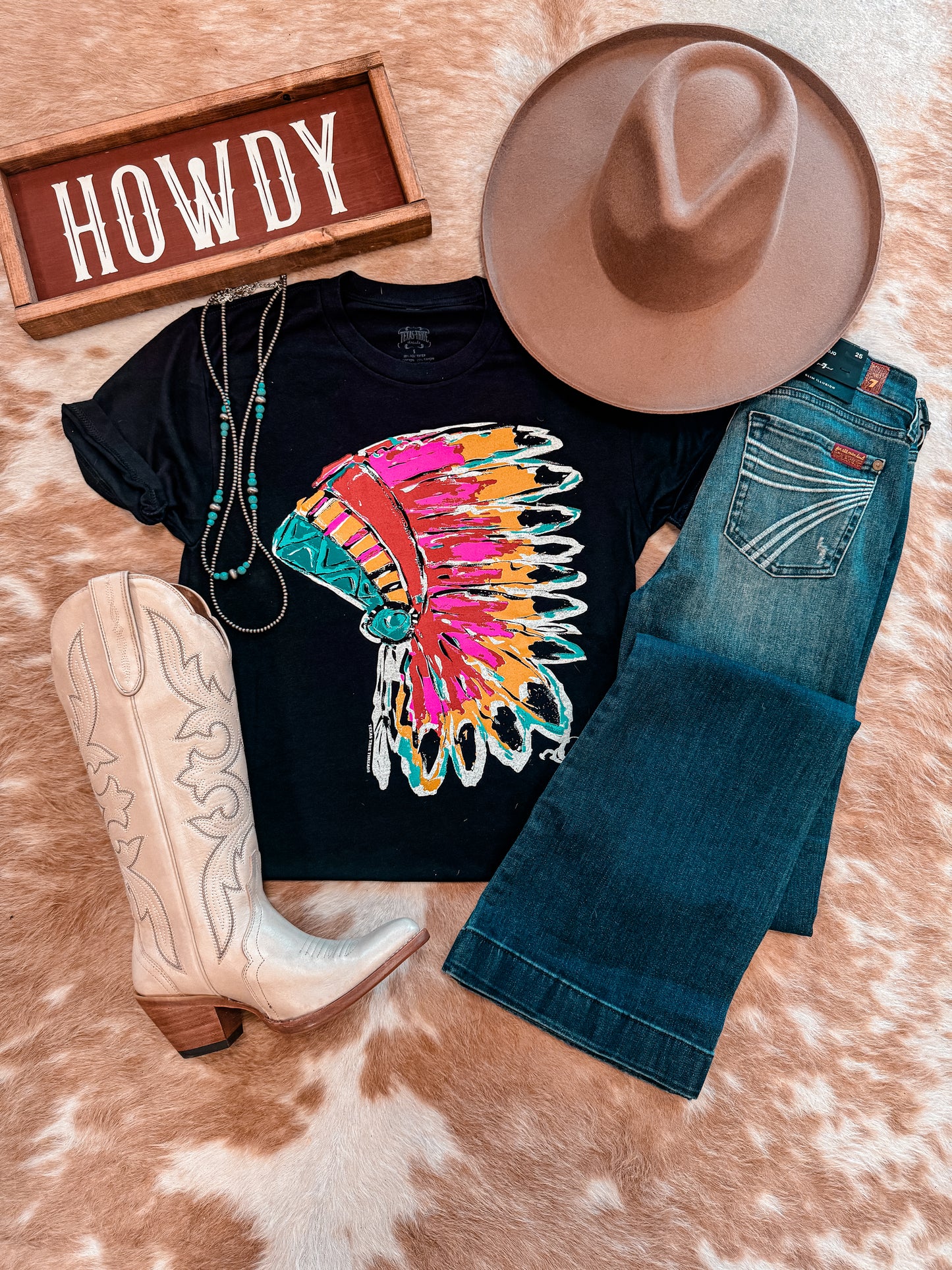 The Painted Headdress By Callie Ann (Black) - The Vintage Emmie