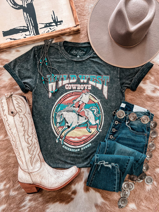 Wild West Cowboys American Rodeo (Mineral Wash Grey) - The Vintage Emmie