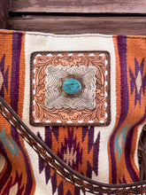 The Ole Ike Clanton Saddle Blanket Purse (Rust & Turquoise Buckle) - The Vintage Emmie