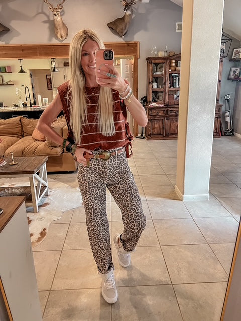 The Louetta Leopard Jeans