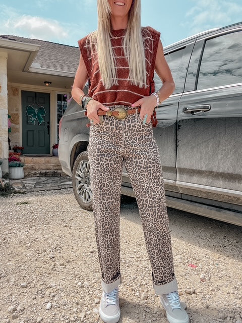 The Louetta Leopard Jeans