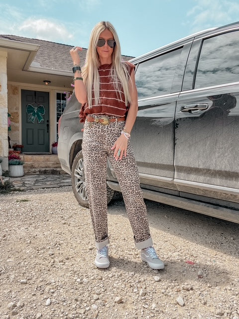 The Louetta Leopard Jeans