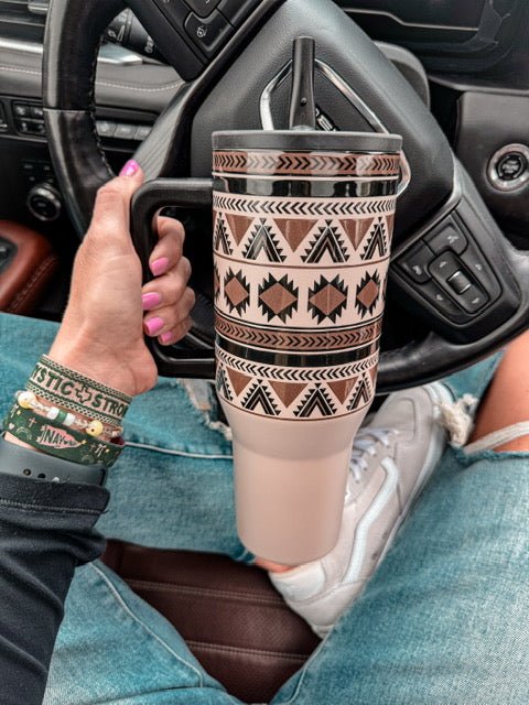 The Marfa Aztec 40oz Tumbler - The Vintage Emmie