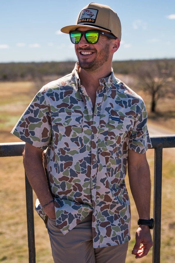 Burlebo Cotton Twill Button Up (Driftwood Camo) - The Vintage Emmie