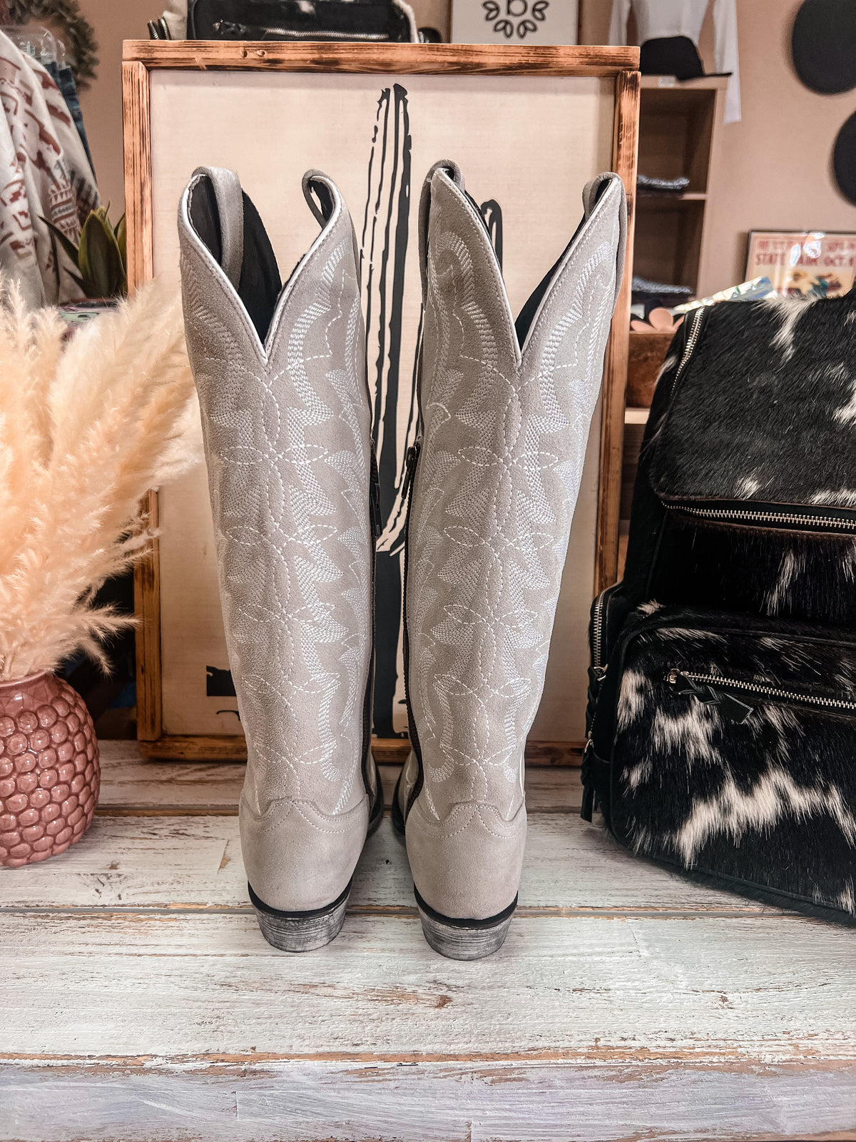 Liberty Black Cowboy Boots (Everest Ice) - The Vintage Emmie