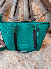 The Ole Kate Tooled Leather Handbag (Turquoise)