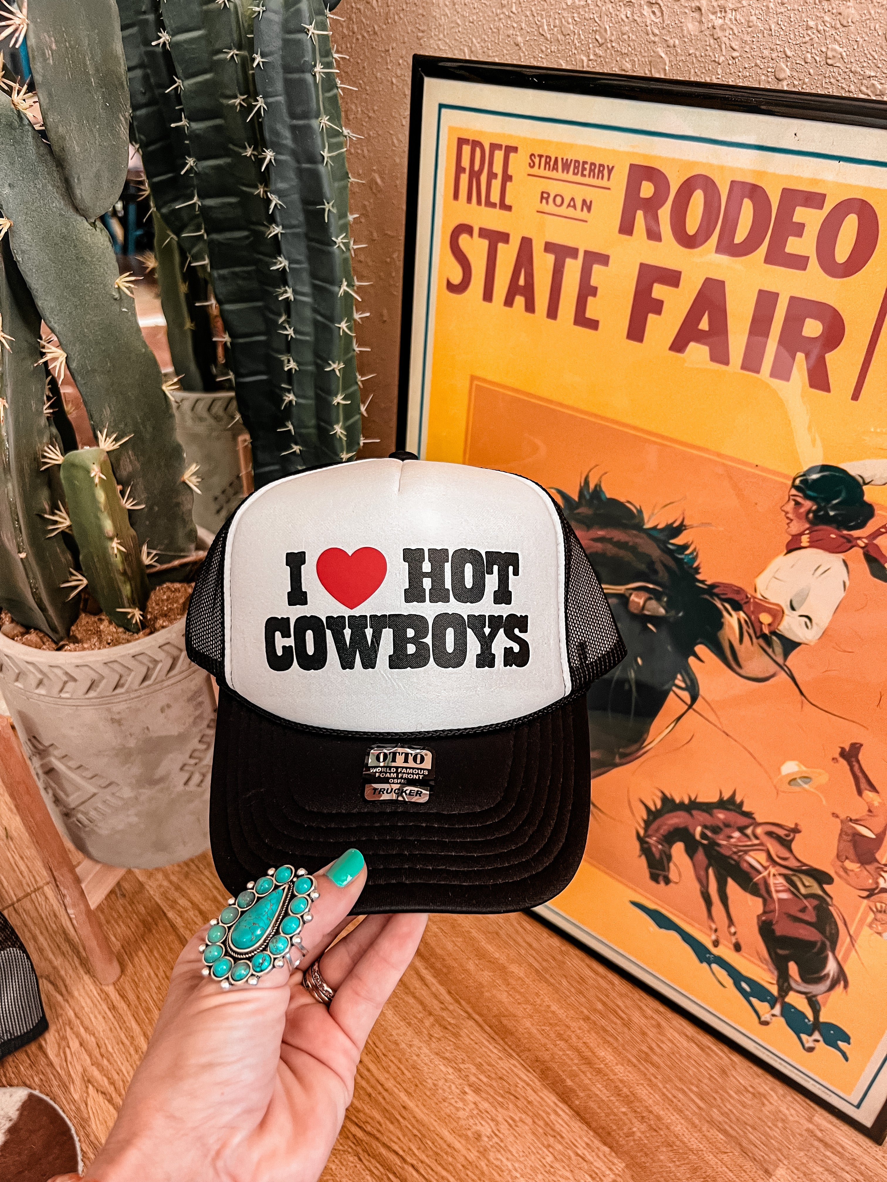 I Love Cowboys Trucker Hat Funny Gift Idea I Heart Cowboys 