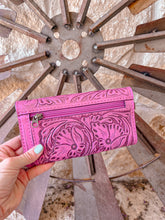 The Ole Frank McLaury Tooled Leather Wallet (Pink)