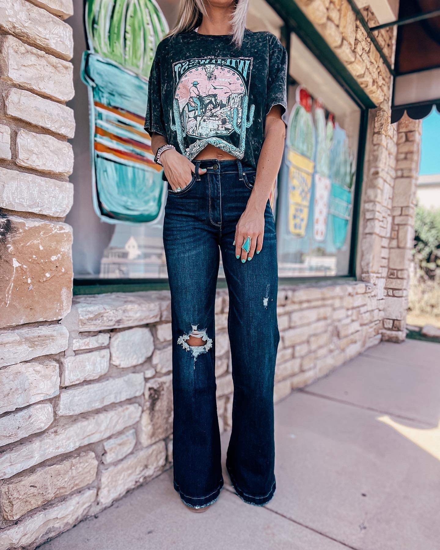 The Camden Denim Flares (Dark Wash) - The Vintage Emmie