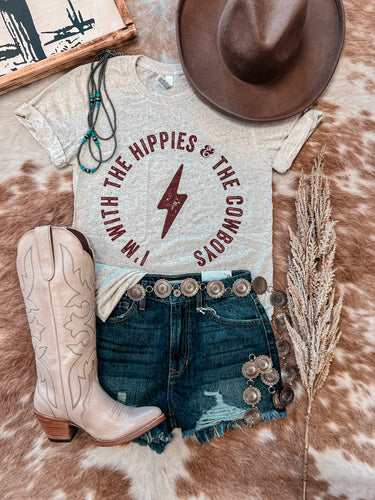 Hippies & Cowboys Tee (Cream)